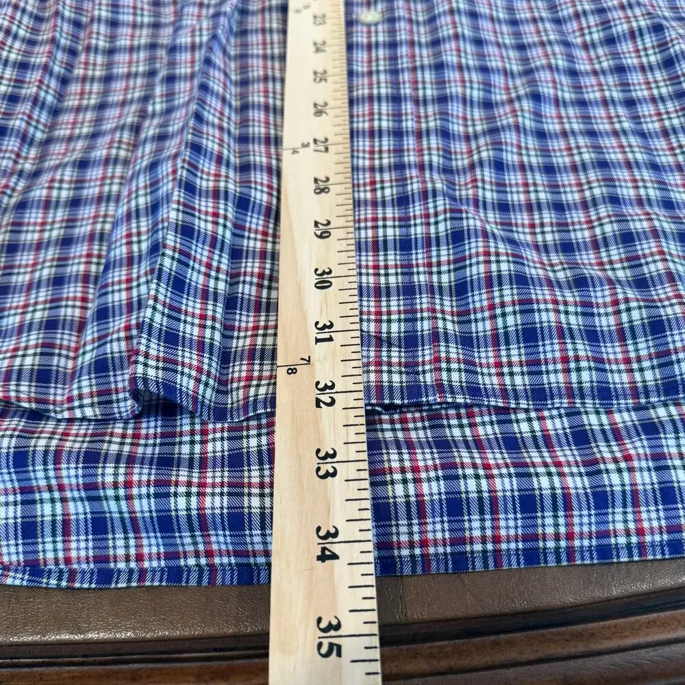 Ralph Lauren Blake Plaid Button Down Shirt XL Red Blue Cotton Classic Fit